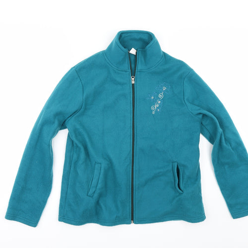 Anne De Lancay Womens Blue  Fleece Jacket