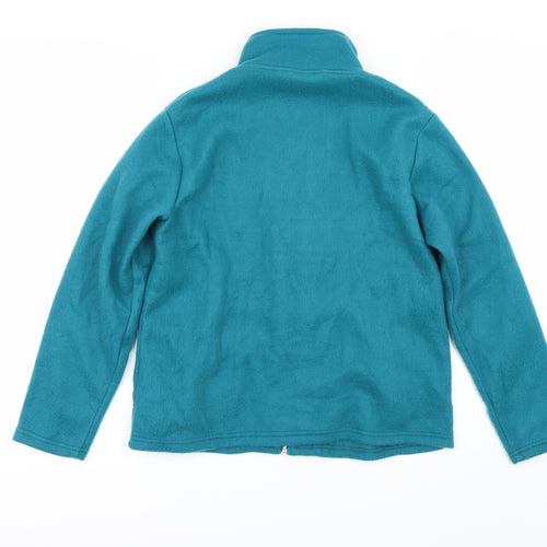 Anne De Lancay Womens Blue  Fleece Jacket
