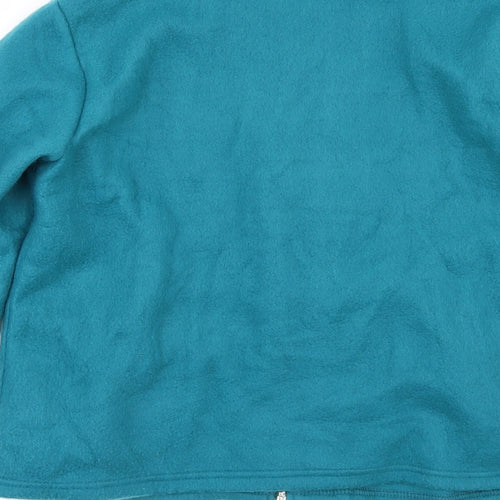 Anne De Lancay Womens Blue  Fleece Jacket
