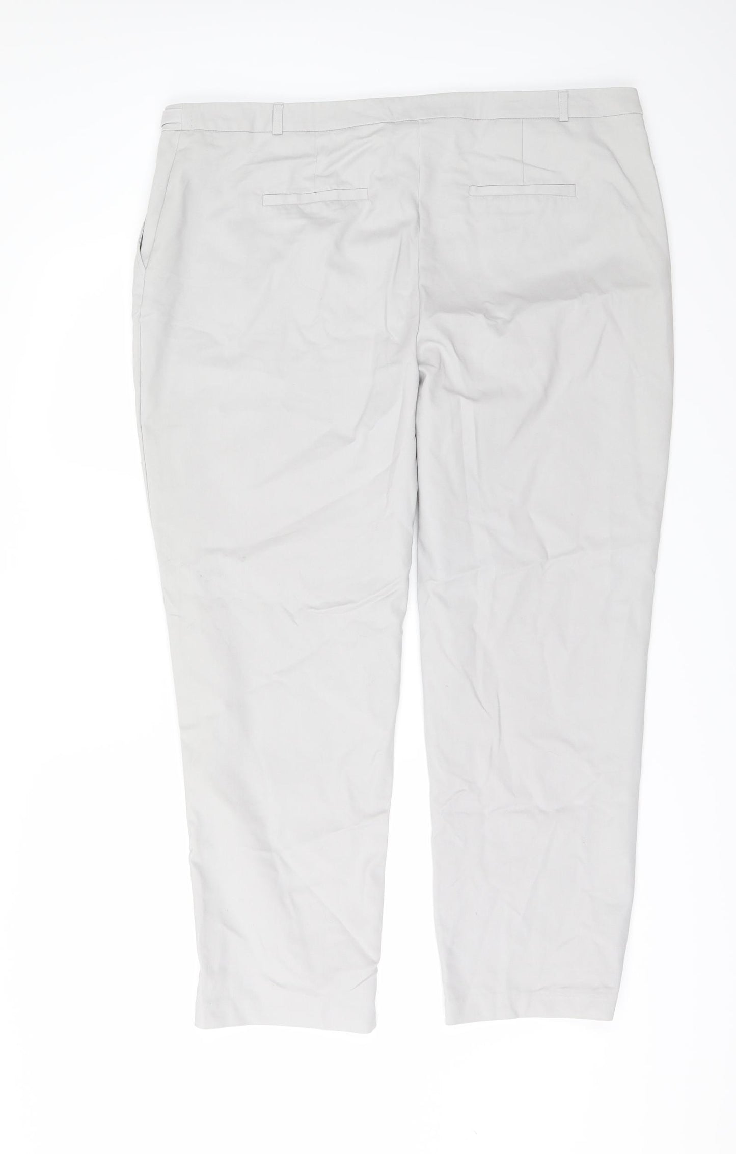 M&Co Womens Silver   Trousers  Size 20 L27 in
