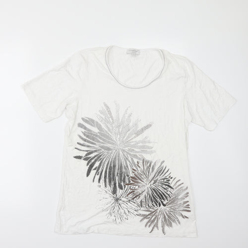 Signature Womens White   Basic T-Shirt Size L