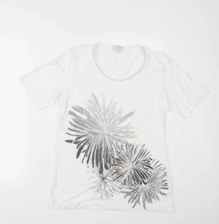 Signature Womens White   Basic T-Shirt Size L