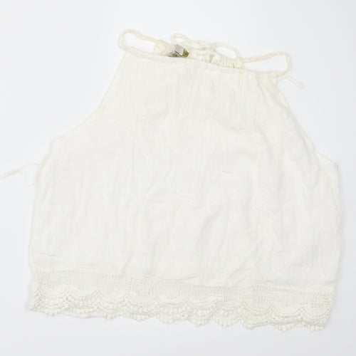 Parisian Collection Womens White   Camisole Blouse Size L