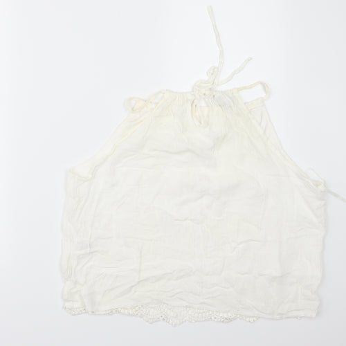 Parisian Collection Womens White   Camisole Blouse Size L