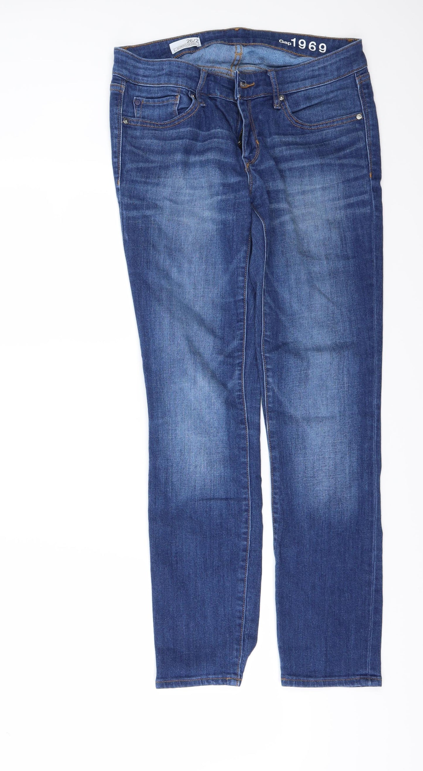 Gap Womens Blue  Denim Skinny Jeans Size 26 L28 in