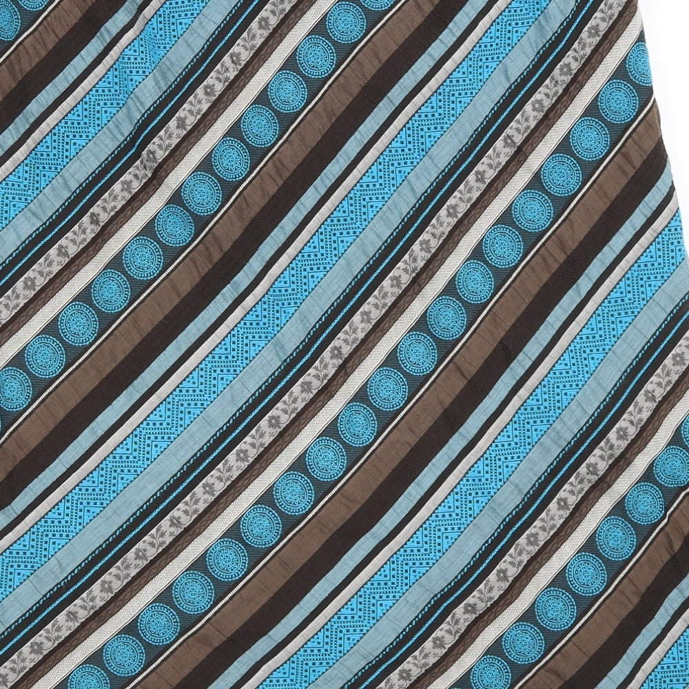 Minuet Womens Blue Geometric  A-Line Skirt Size 14