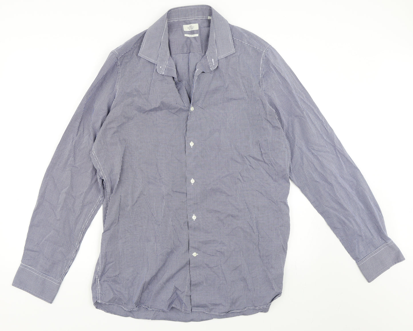 NEXT Mens Blue Check   Dress Shirt Size 16.5
