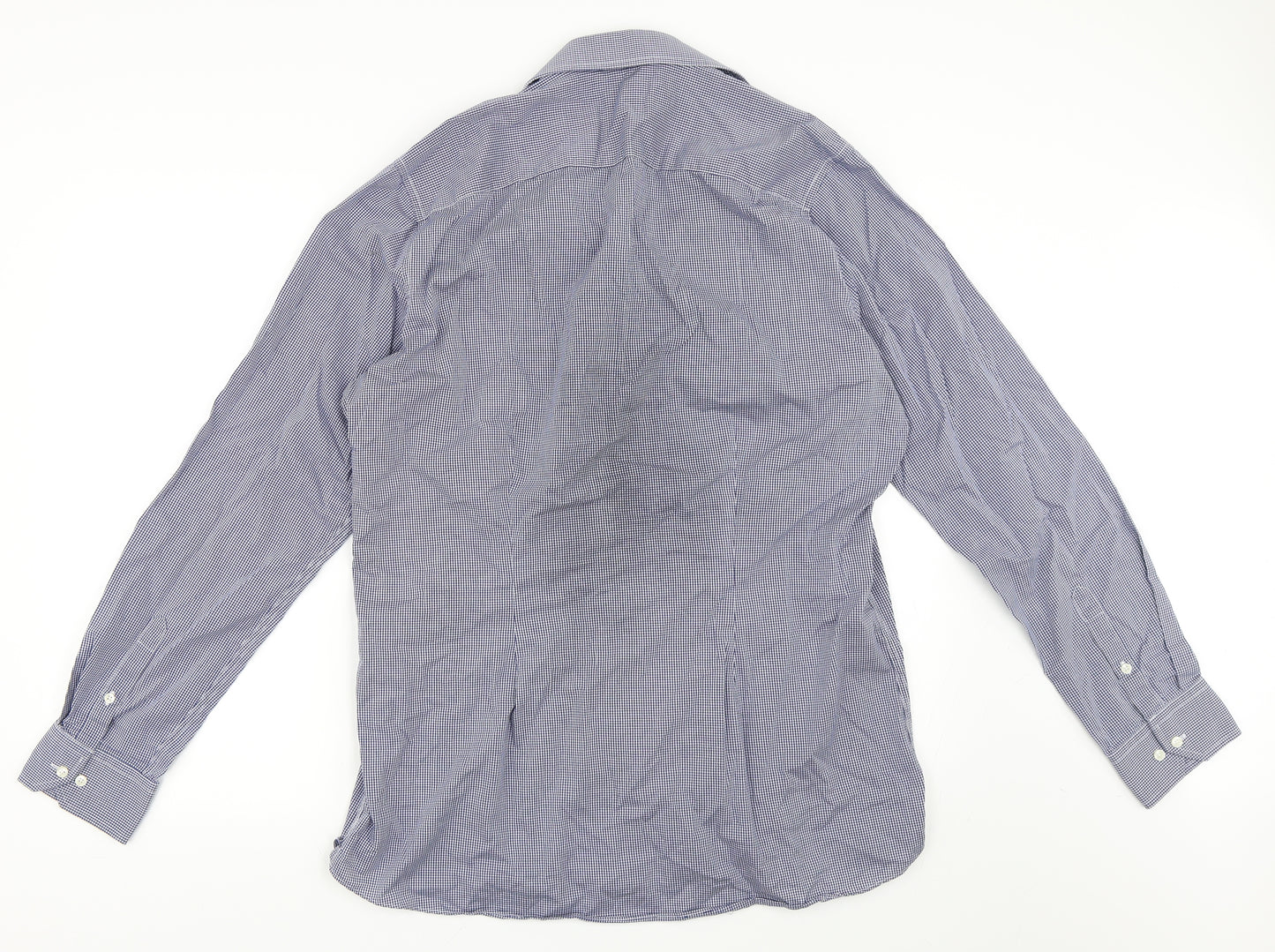 NEXT Mens Blue Check   Dress Shirt Size 16.5
