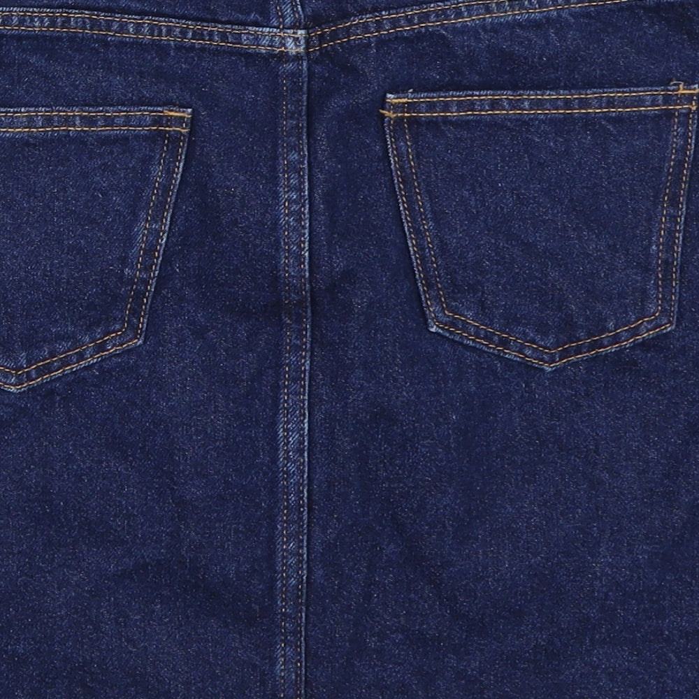 New Look Womens Blue  Denim A-Line Skirt Size 8