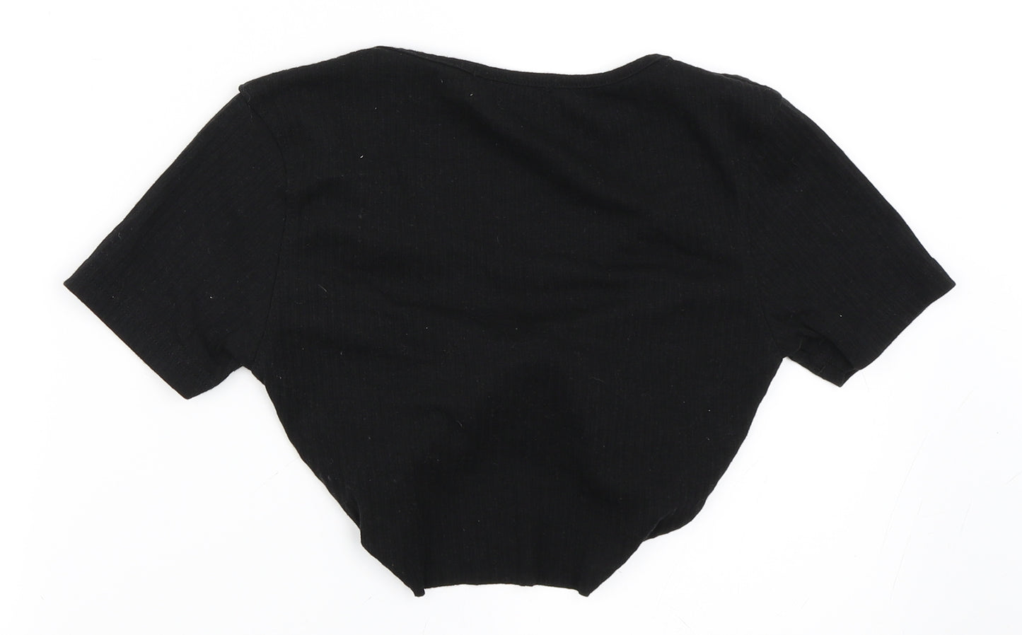 Missguided Womens Black   Cropped T-Shirt Size 6