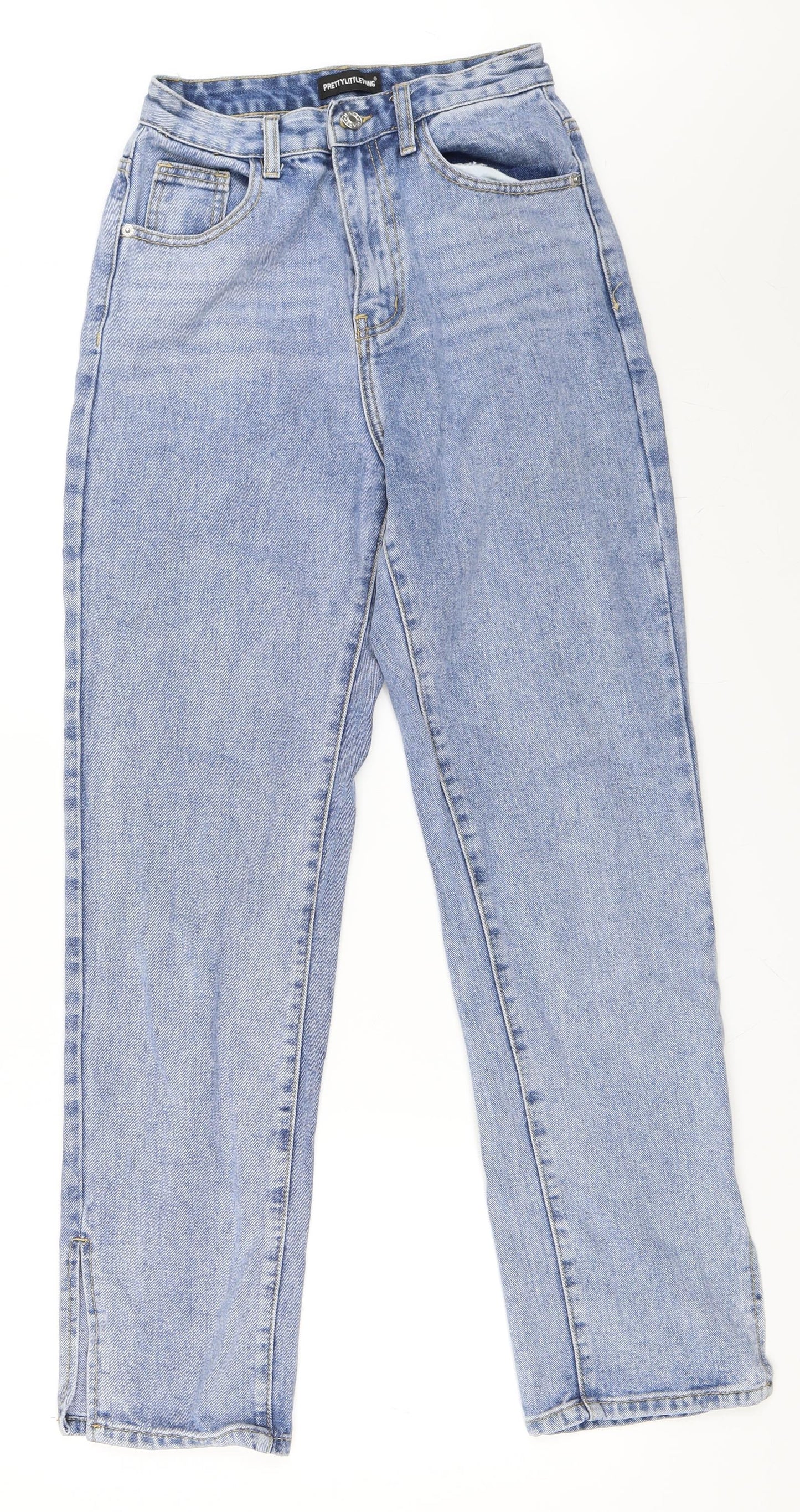 PRETTYLITTLETHING Womens Black  Denim Mom Jeans Size 6 L29 in