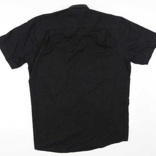 Pierre Cardin Mens Black    Button-Up Size XL
