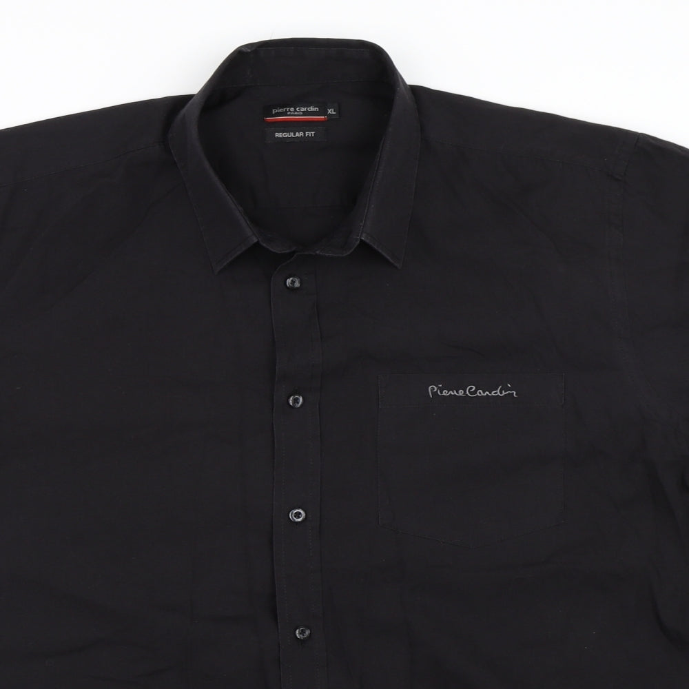Pierre Cardin Mens Black    Button-Up Size XL