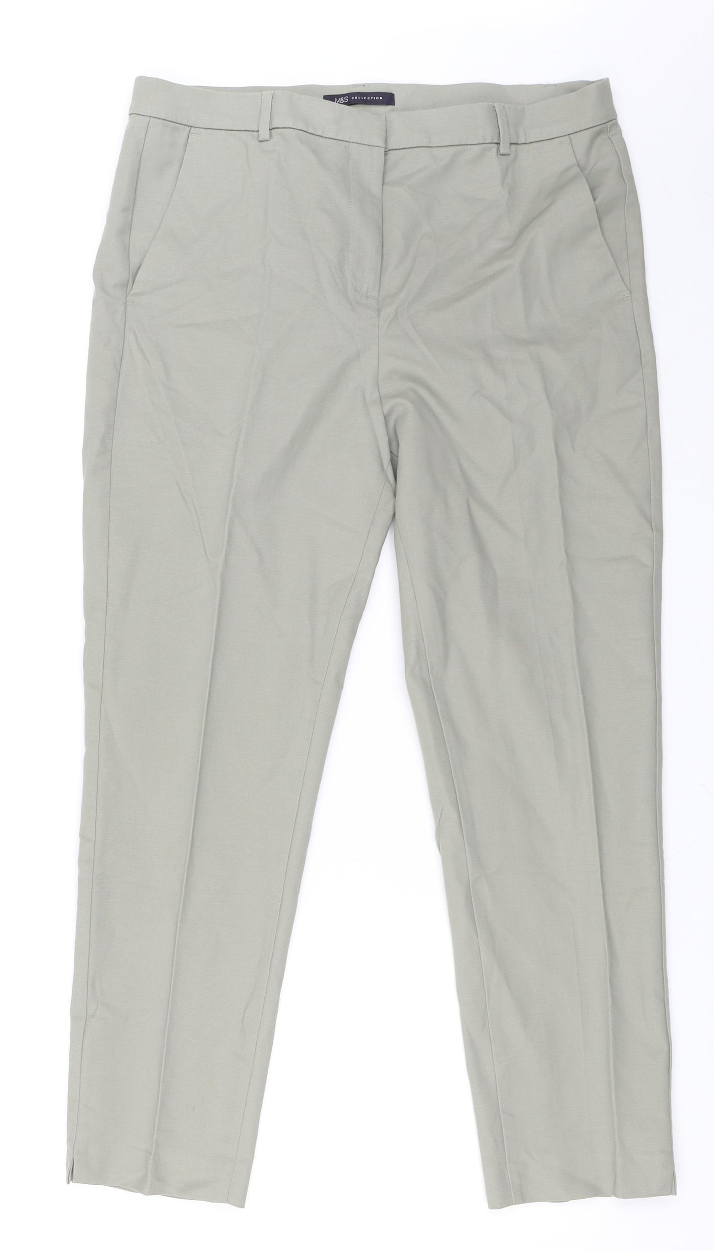 Marks and Spencer Womens Green   Trousers  Size 14 L28 in