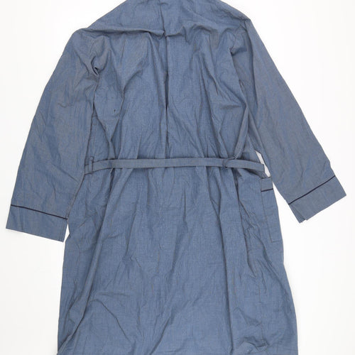Marks and Spencer Mens Blue Check   Robe Size M