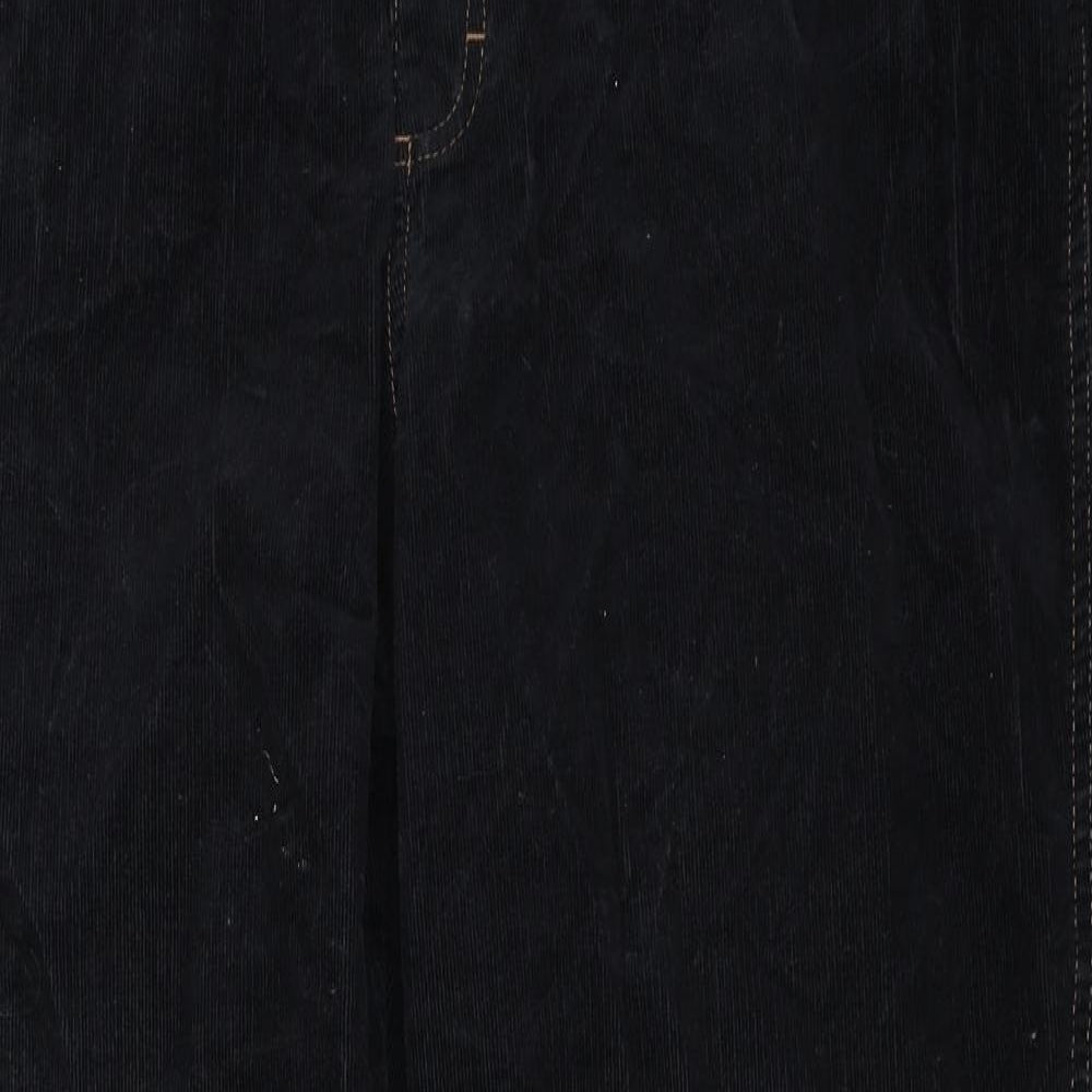 Marks and Spencer Womens Black  Corduroy Trousers  Size 20 L27.5 in