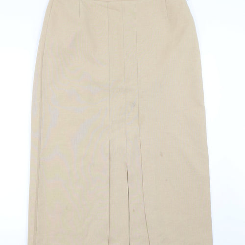 Marks and Spencer Womens Beige   Straight & Pencil Skirt Size 16