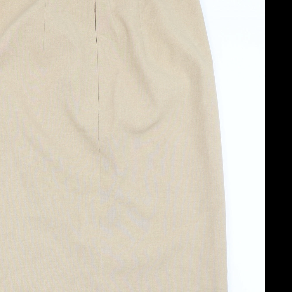 Marks and Spencer Womens Beige   Straight & Pencil Skirt Size 16