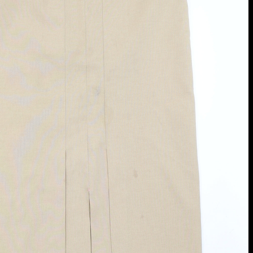 Marks and Spencer Womens Beige   Straight & Pencil Skirt Size 16