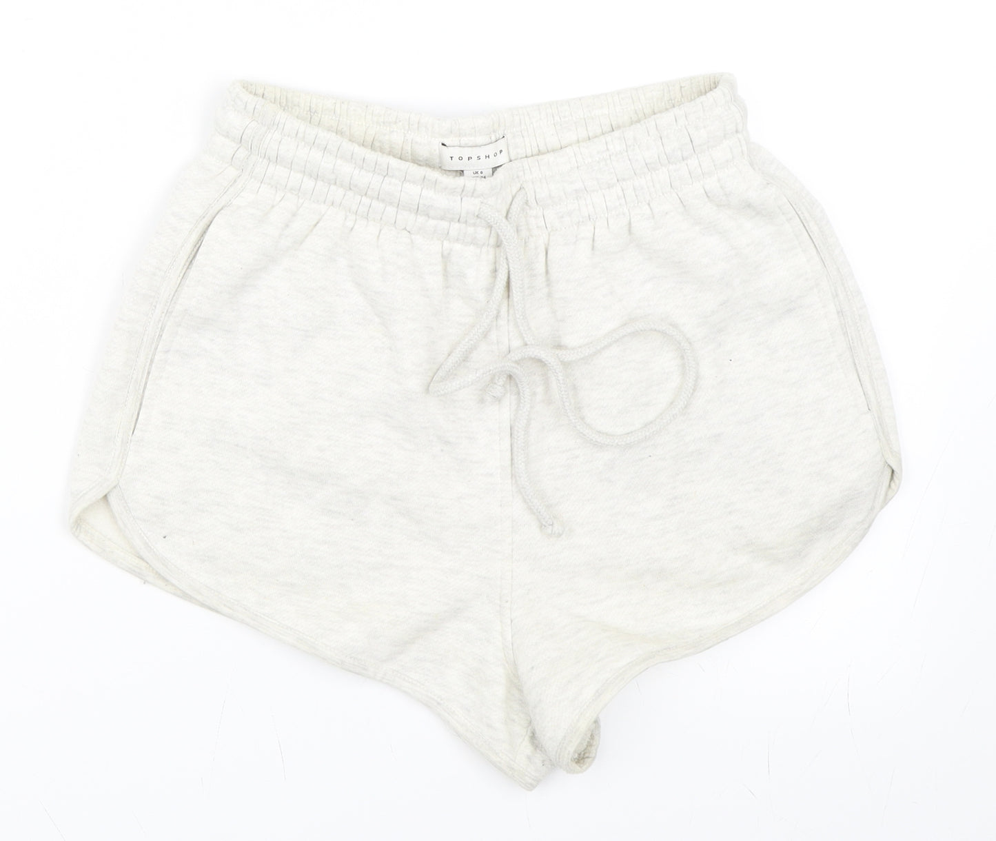 Topshop Womens Grey   Sweat Shorts Size 6