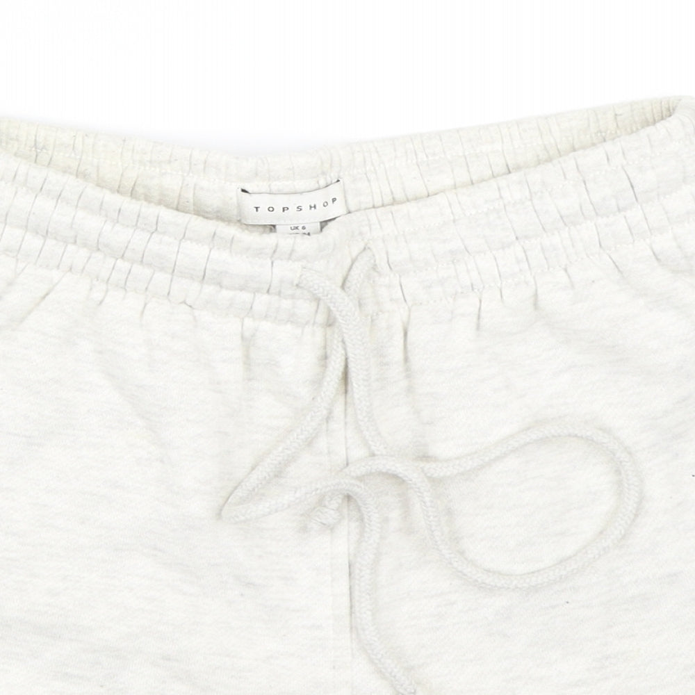 Topshop Womens Grey   Sweat Shorts Size 6