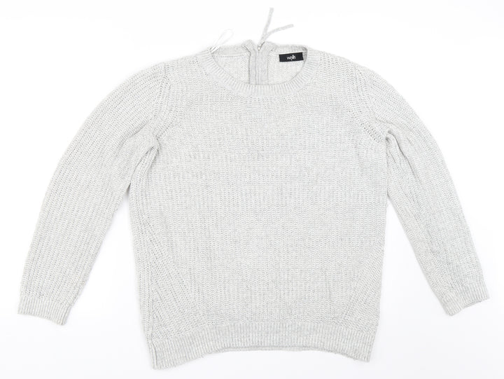 Wallis Womens Grey Pullover Jumper Size S