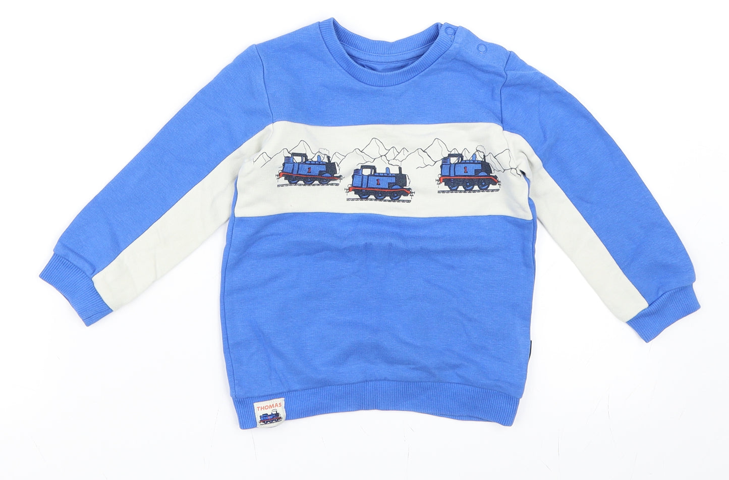 Marks and Spencer Boys Blue   Pullover Jumper Size 12-18 Months  - Thomas the Tank Engine