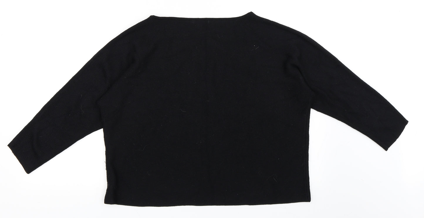 H&M Womens Black   Pullover Jumper Size L