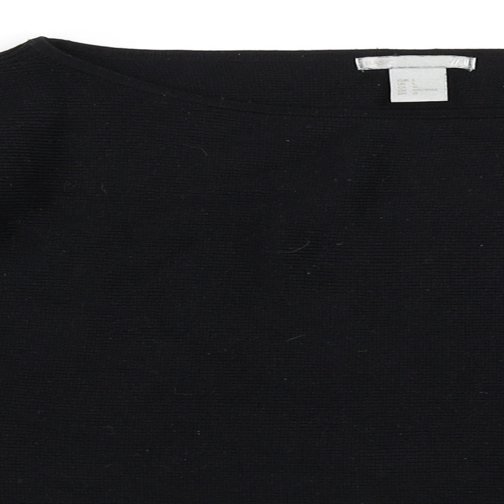 H&M Womens Black   Pullover Jumper Size L