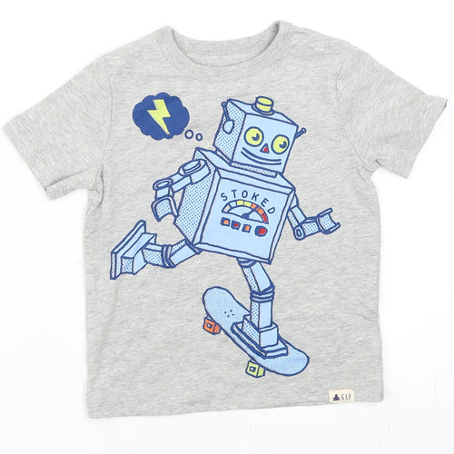 Gap Boys Grey   Basic T-Shirt Size 2 Years