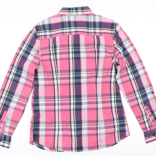 George Womens Pink Check  Basic Button-Up Size 10