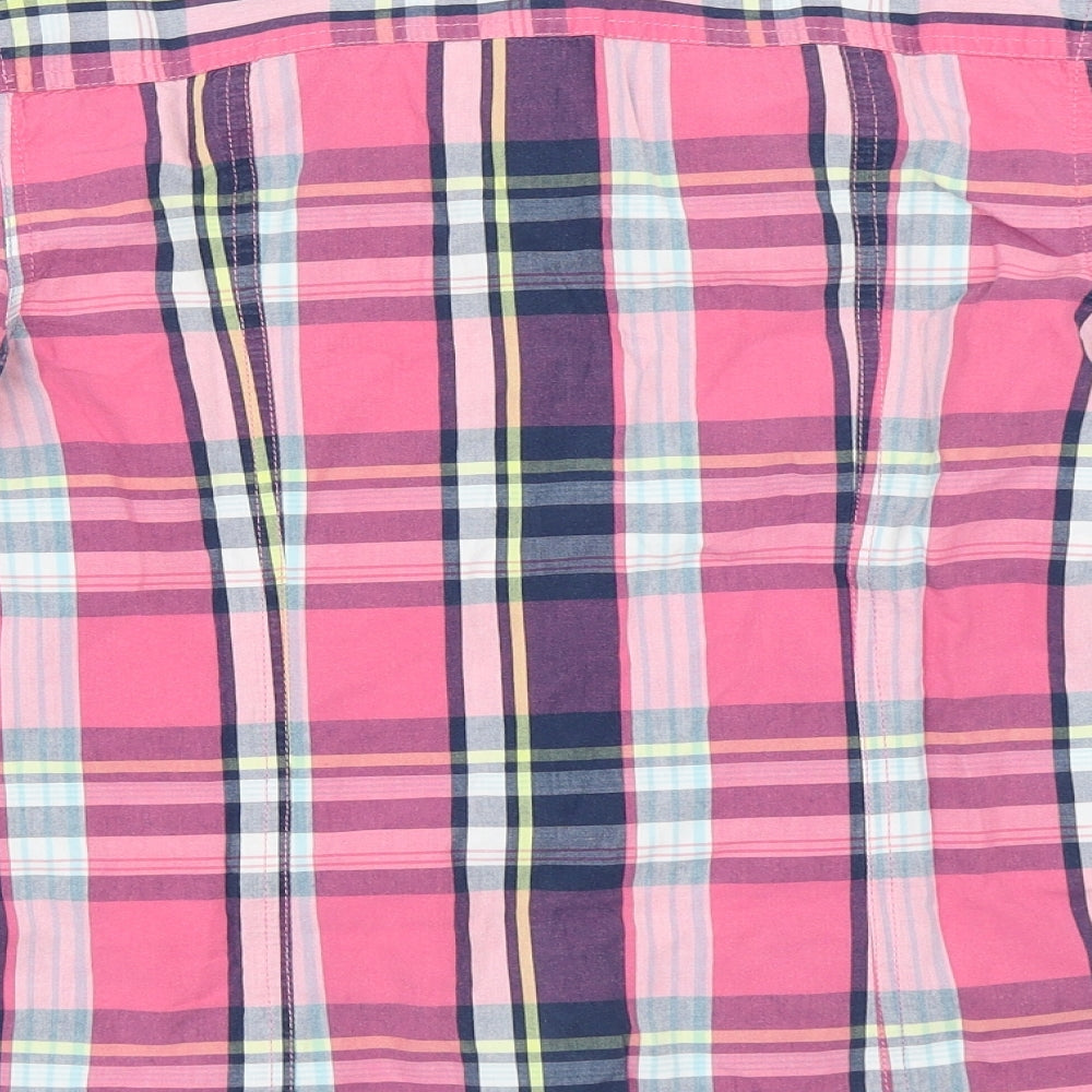 George Womens Pink Check  Basic Button-Up Size 10