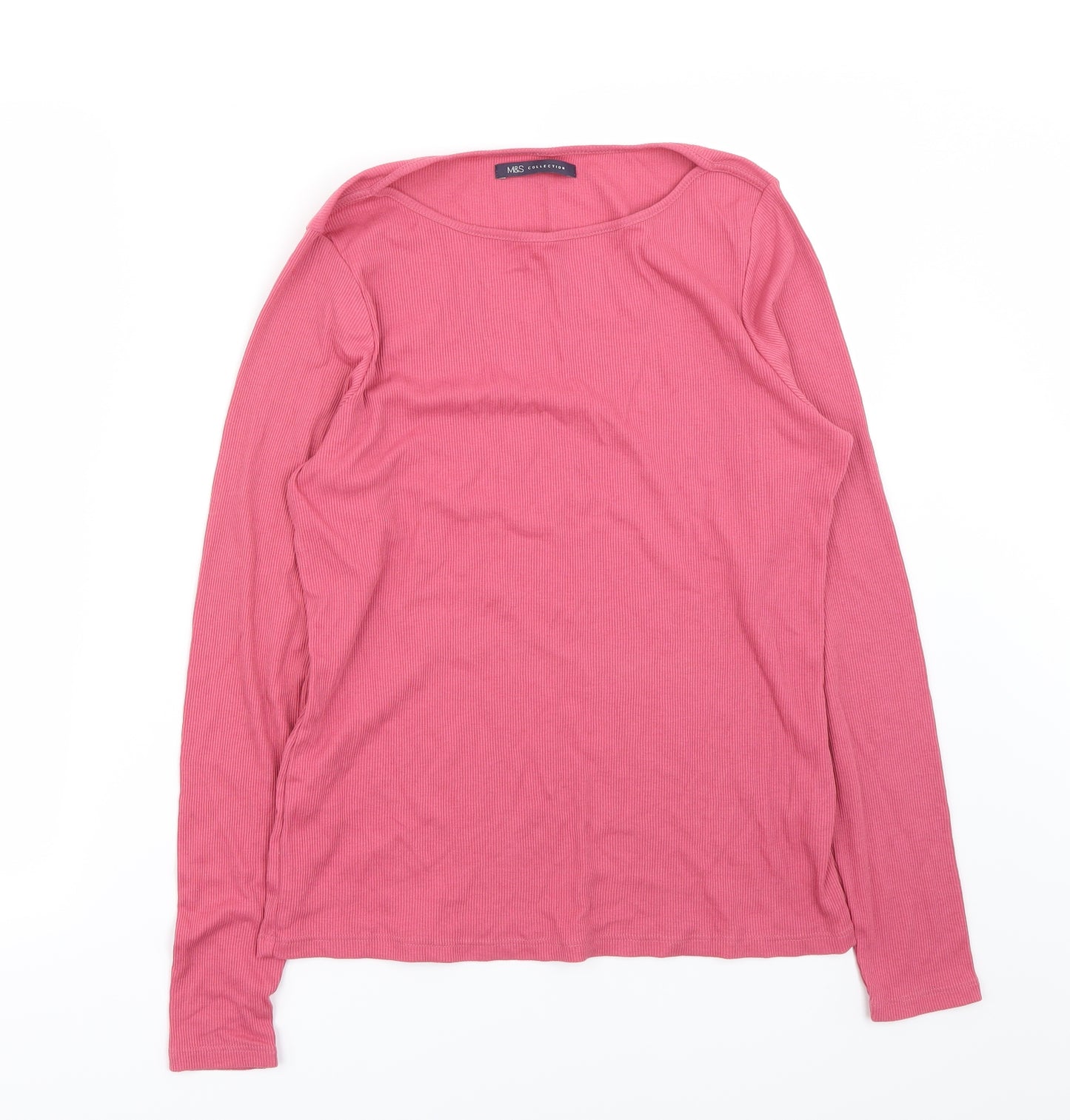 Marks and Spencer Womens Pink   Basic T-Shirt Size 14