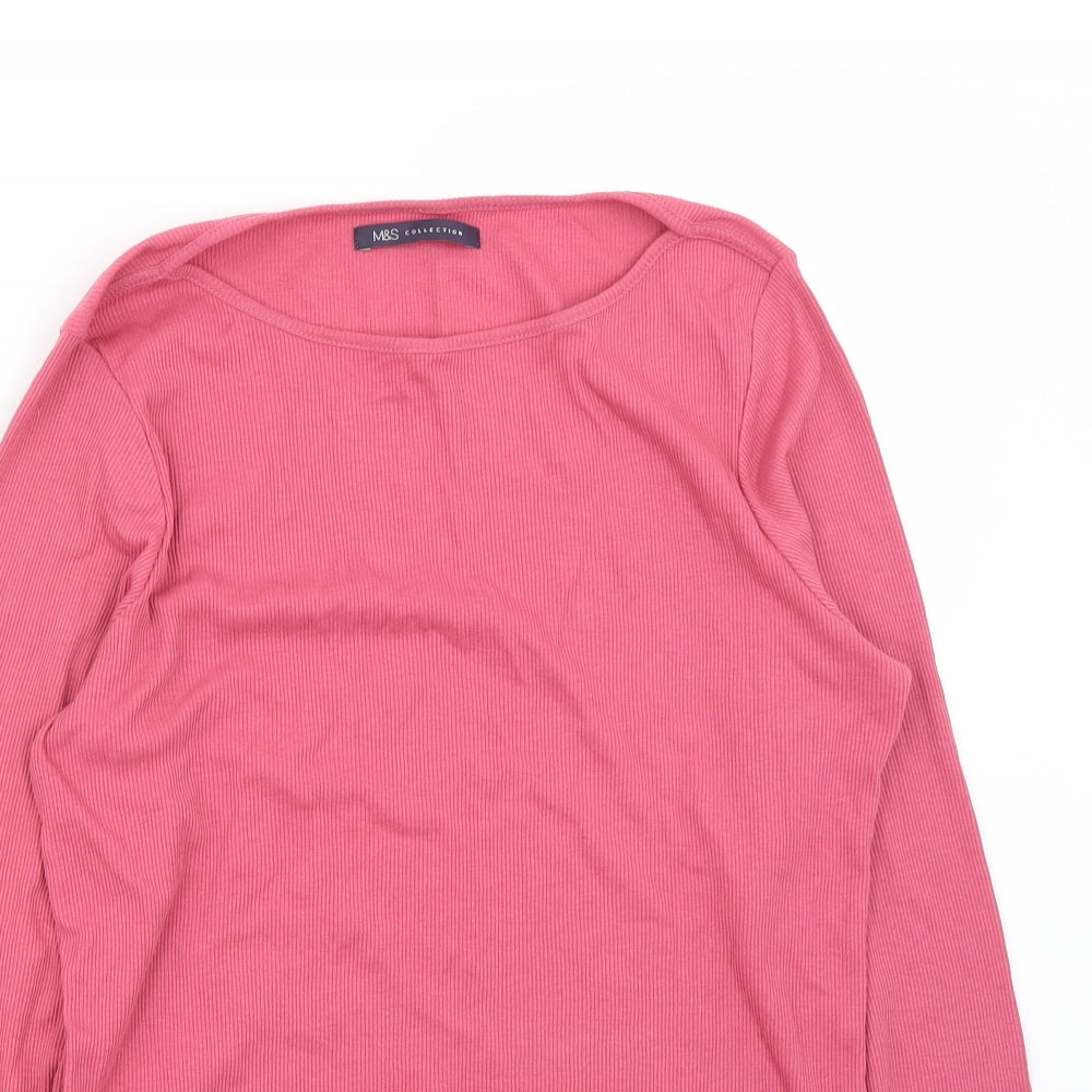 Marks and Spencer Womens Pink   Basic T-Shirt Size 14