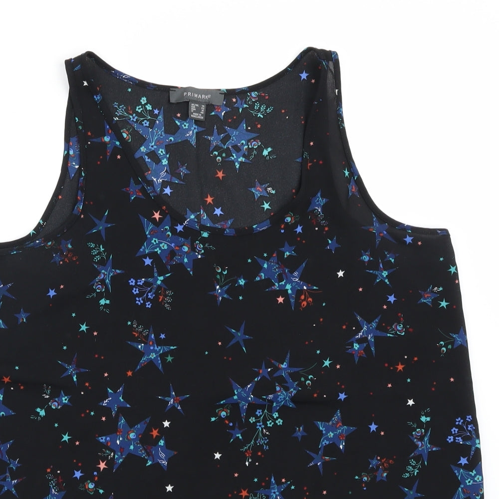 Primark  Womens Black Floral  Basic Blouse Size 14