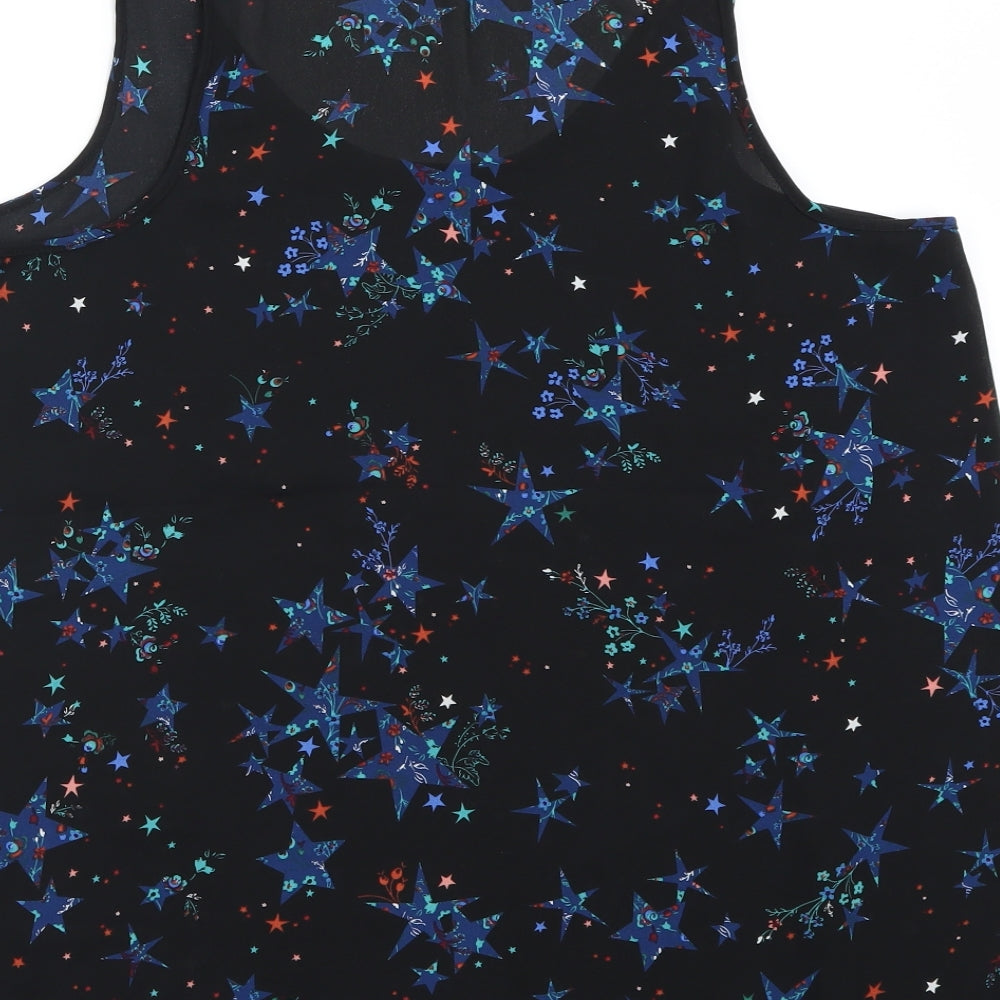 Primark  Womens Black Floral  Basic Blouse Size 14