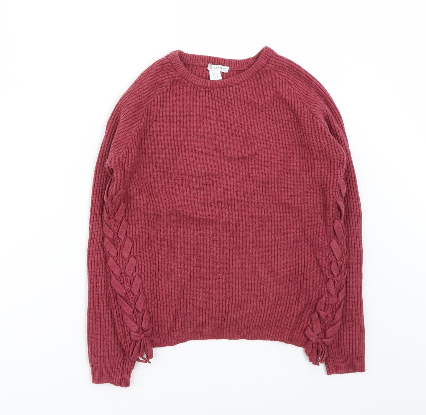 Primark  Girls Red   Pullover Jumper Size 11-12 Years