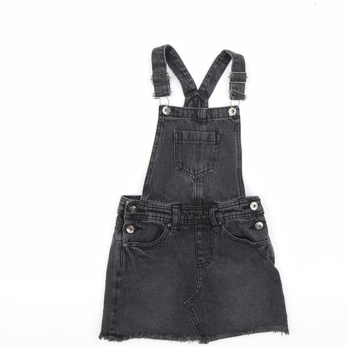 George Girls Grey   Dungaree One-Piece Size 6-7 Years
