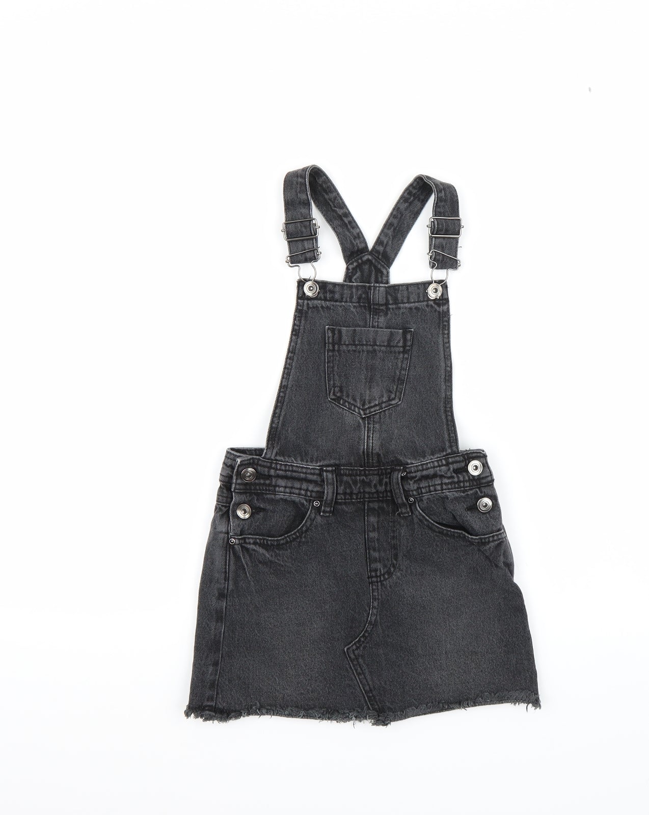 George Girls Grey   Dungaree One-Piece Size 6-7 Years