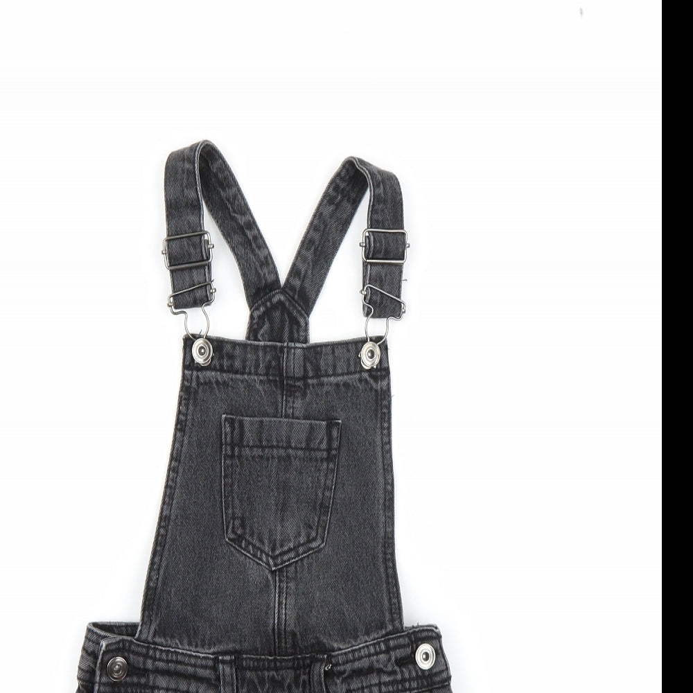 George Girls Grey   Dungaree One-Piece Size 6-7 Years