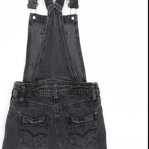 George Girls Grey   Dungaree One-Piece Size 6-7 Years