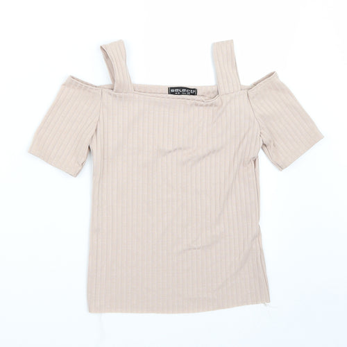 Select Womens Pink   Basic T-Shirt Size 8