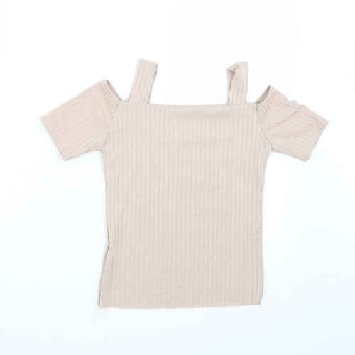 Select Womens Pink   Basic T-Shirt Size 8
