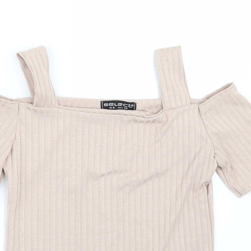 Select Womens Pink   Basic T-Shirt Size 8