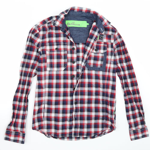 Gio-Goi Womens Red   Basic Button-Up Size M