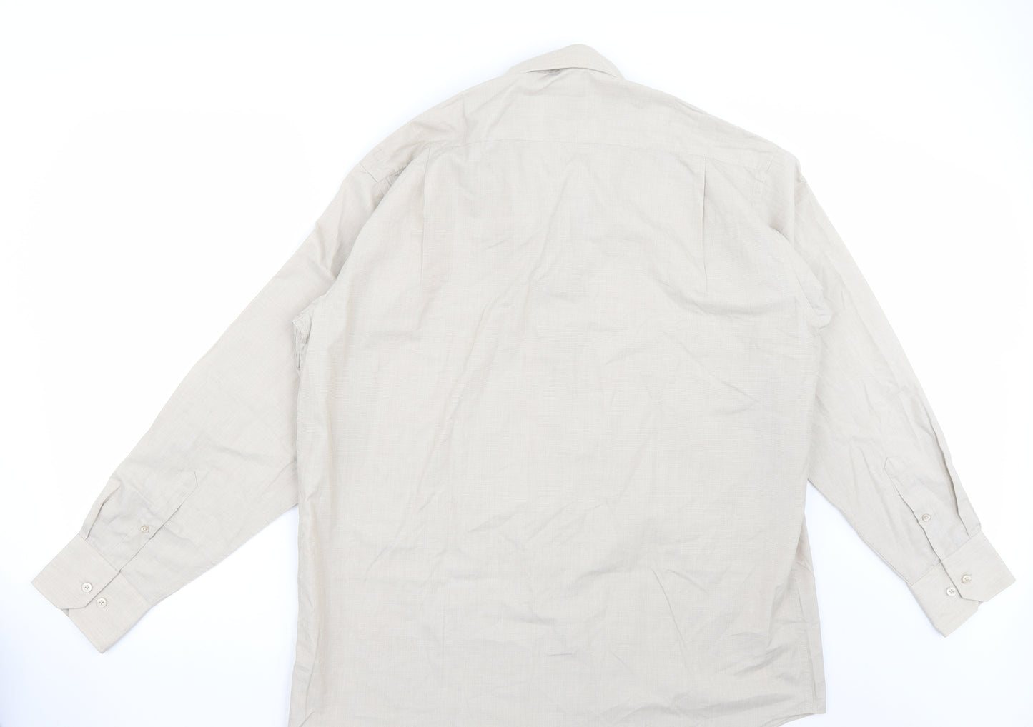 Cedar Wood Mens Beige    Button-Up Size 17