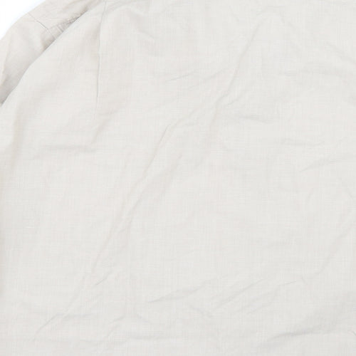 Cedar Wood Mens Beige    Button-Up Size 17
