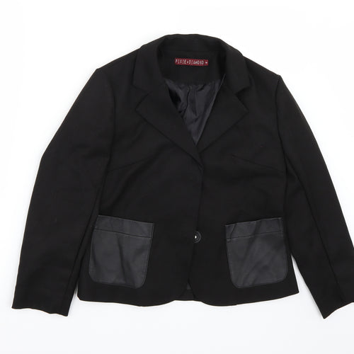 Pixie + diamond Womens Black   Jacket Coat Size 8