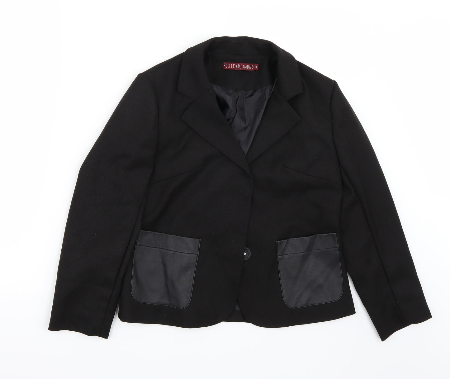 Pixie + diamond Womens Black   Jacket Coat Size 8