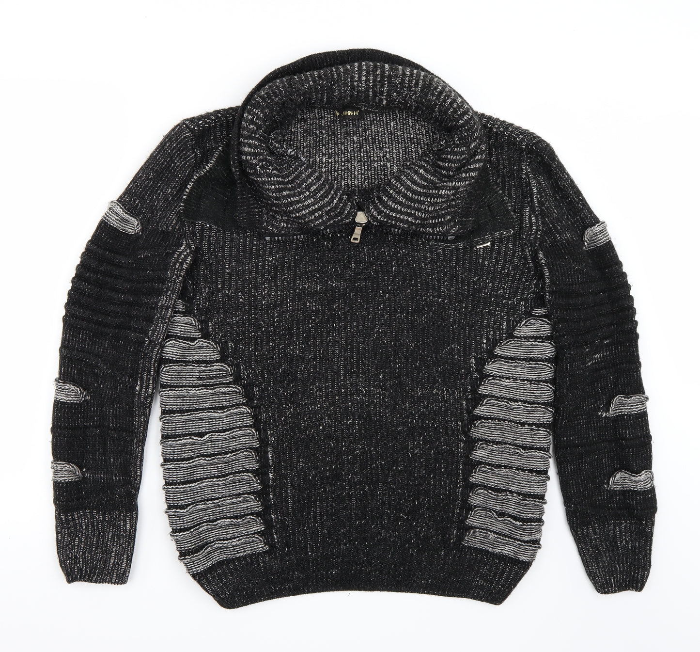 John h  Mens Black   Pullover Jumper Size S